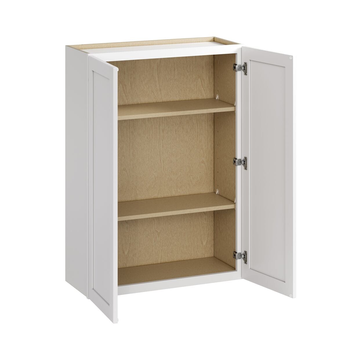 Whalen CLICK-IT Enfield 30-in W x 42-in H x 12-in D Classic White Birch Wall Ready To Assemble Plywood Cabinet (Raised Panel Shaker Door Style)