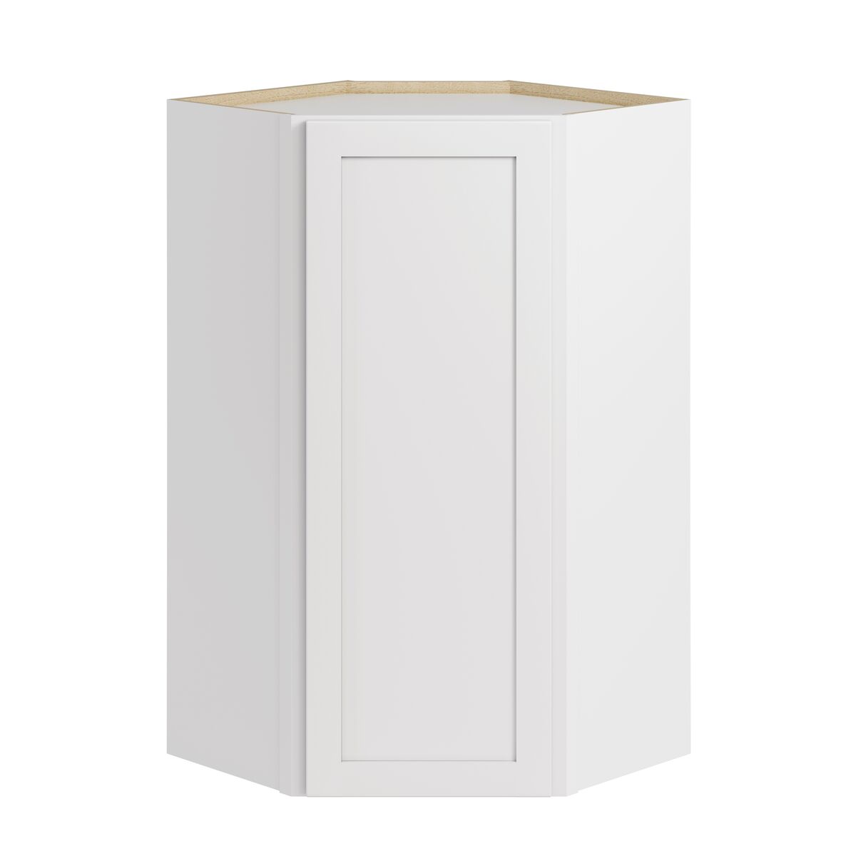 Whalen CLICK-IT Enfield 24-in W x 42-in H x 24-in D Classic White Birch Diagonal Corner Wall Ready To Assemble Plywood Cabinet (Raised Panel Shaker Style)