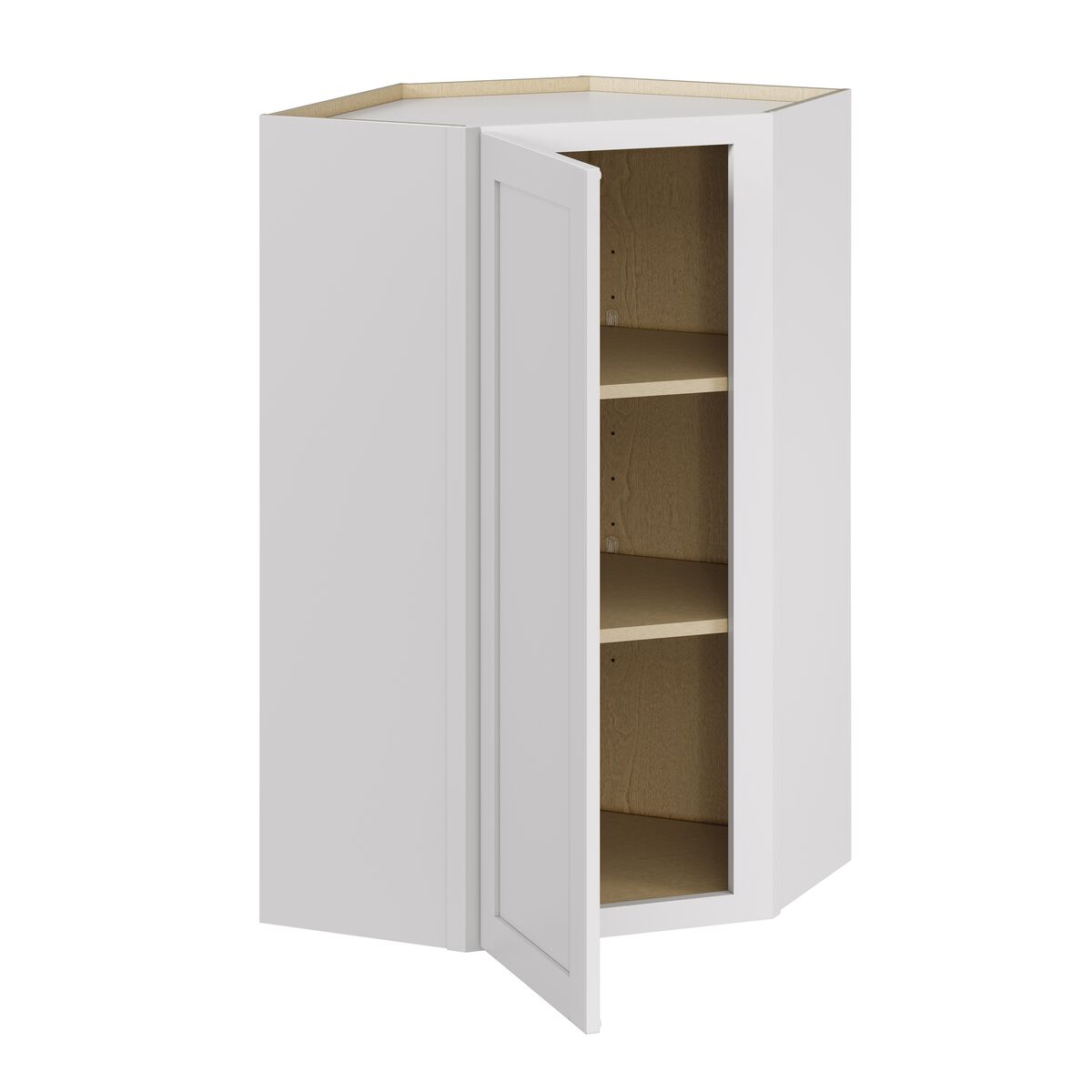 Whalen CLICK-IT Enfield 24-in W x 42-in H x 24-in D Classic White Birch Diagonal Corner Wall Ready To Assemble Plywood Cabinet (Raised Panel Shaker Style)