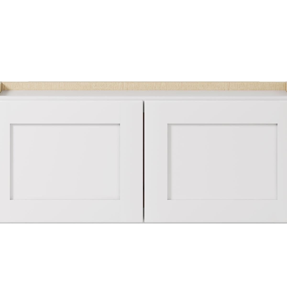 Whalen CLICK-IT Enfield 30-in W x 12-in H x 12-in D Classic White Birch Wall Ready To Assemble Plywood Cabinet (Raised Panel Shaker Door Style)