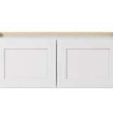 Whalen CLICK-IT Enfield 30-in W x 12-in H x 12-in D Classic White Birch Wall Ready To Assemble Plywood Cabinet (Raised Panel Shaker Door Style)