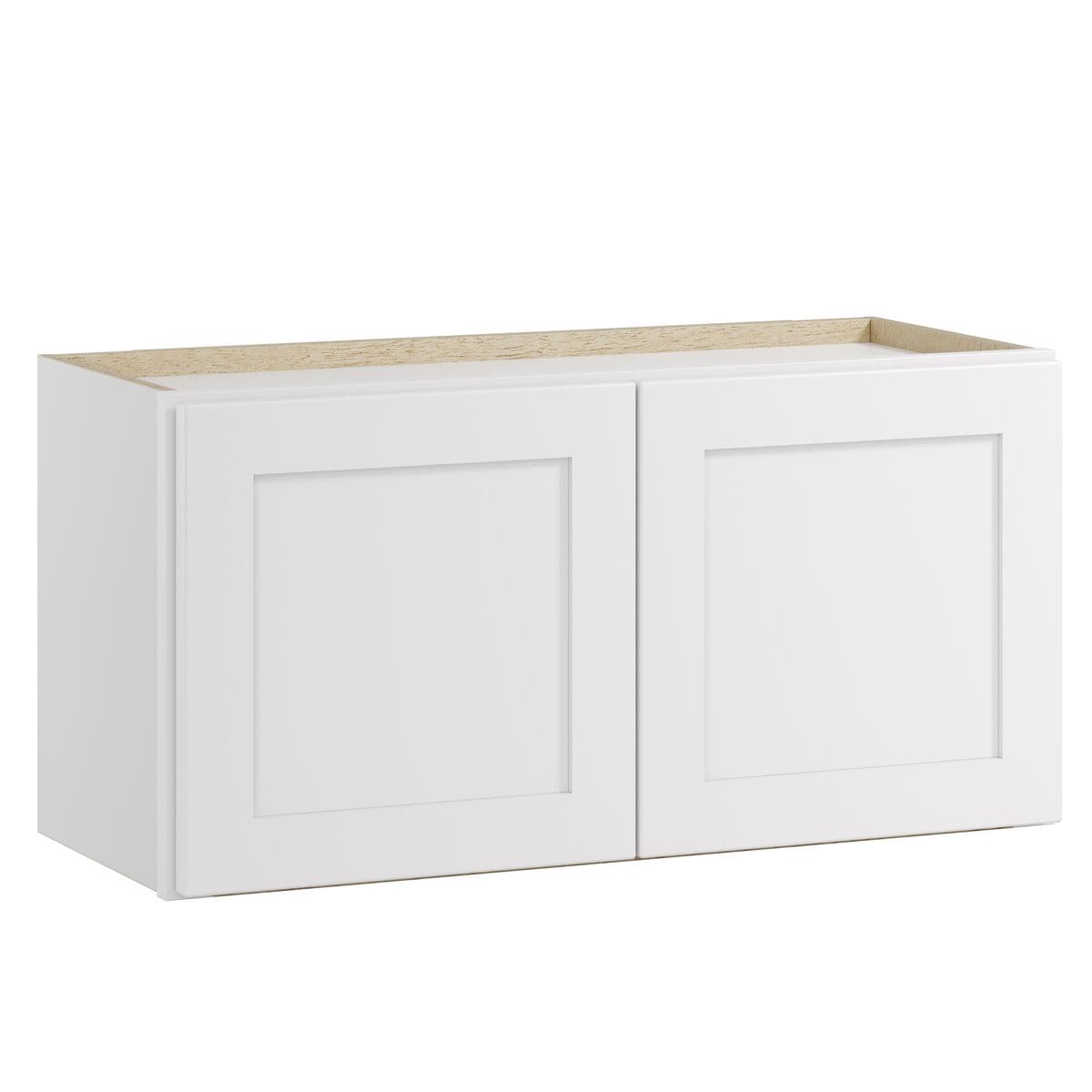 Whalen CLICK-IT Enfield 30-in W x 15-in H x 12-in D Classic White Birch Wall Ready To Assemble Plywood Cabinet (Raised Panel Shaker Door Style)