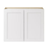 Whalen CLICK-IT Enfield 30-in W x 24-in H x 12-in D Classic White Birch Wall Ready To Assemble Plywood Cabinet (Raised Panel Shaker Door Style)