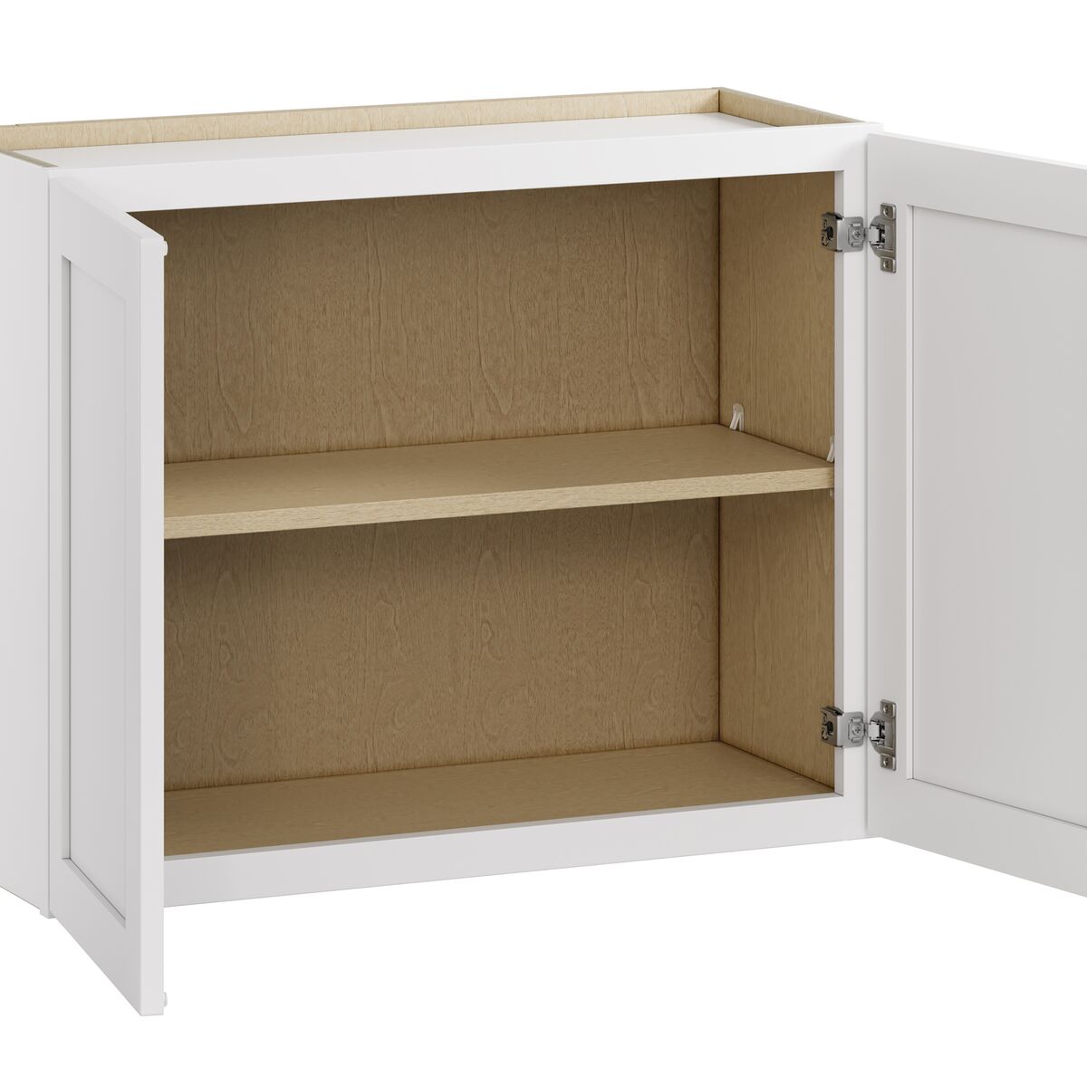 Whalen CLICK-IT Enfield 30-in W x 24-in H x 12-in D Classic White Birch Wall Ready To Assemble Plywood Cabinet (Raised Panel Shaker Door Style)