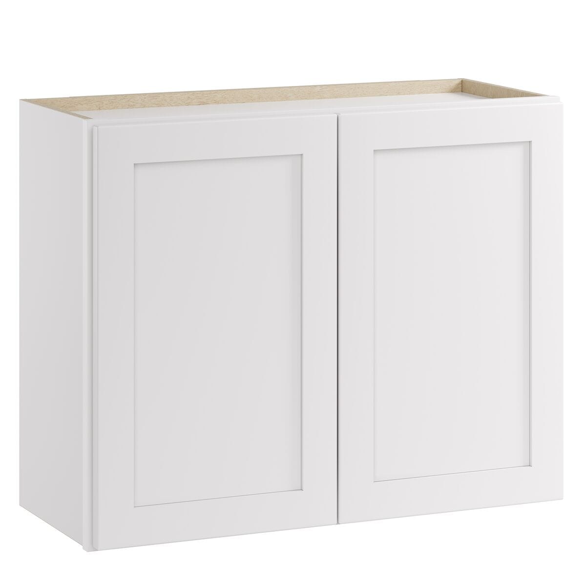 Whalen CLICK-IT Enfield 30-in W x 24-in H x 12-in D Classic White Birch Wall Ready To Assemble Plywood Cabinet (Raised Panel Shaker Door Style)