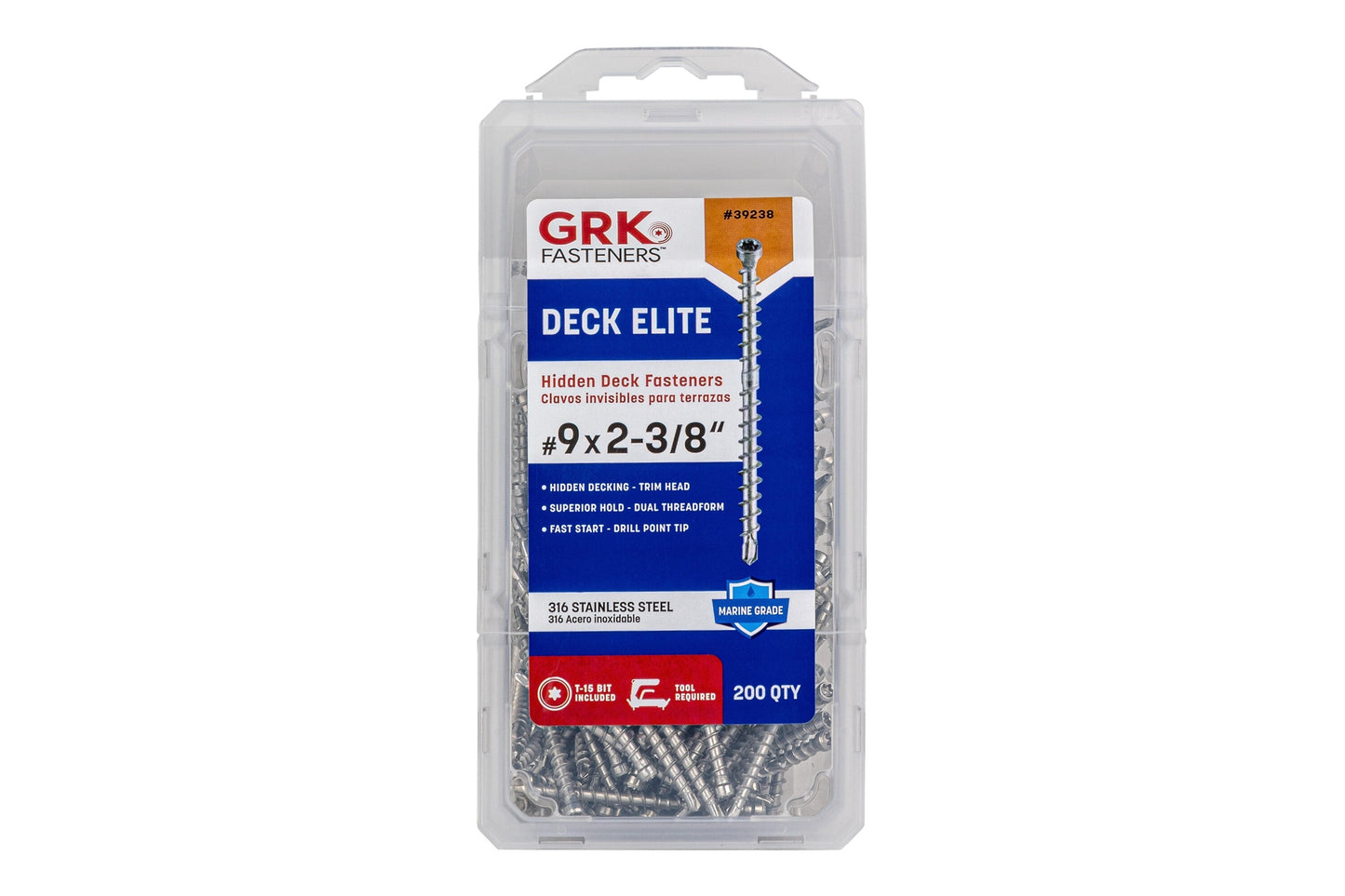 GRK 2.375-in Silver Hidden Deck Fastener 50-sq ft (200-Pack)