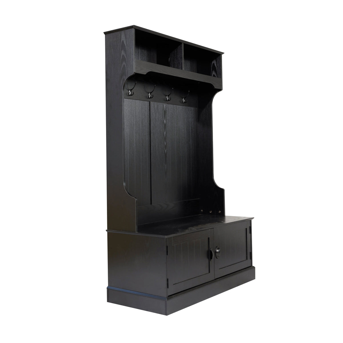 Flash Furniture Fraser Modern 11.75-in Black Composite Hall Tree