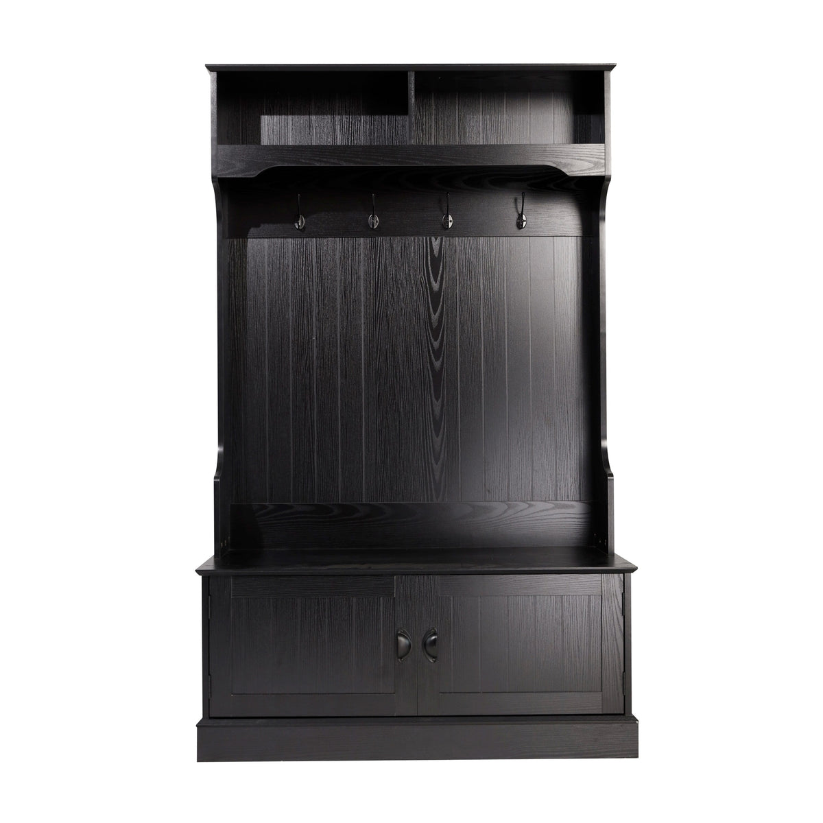 Flash Furniture Fraser Modern 11.75-in Black Composite Hall Tree
