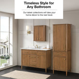 allen + roth Rian 22-in x 24-in x 7-in Walnut Soft Close Bathroom Wall Cabinet
