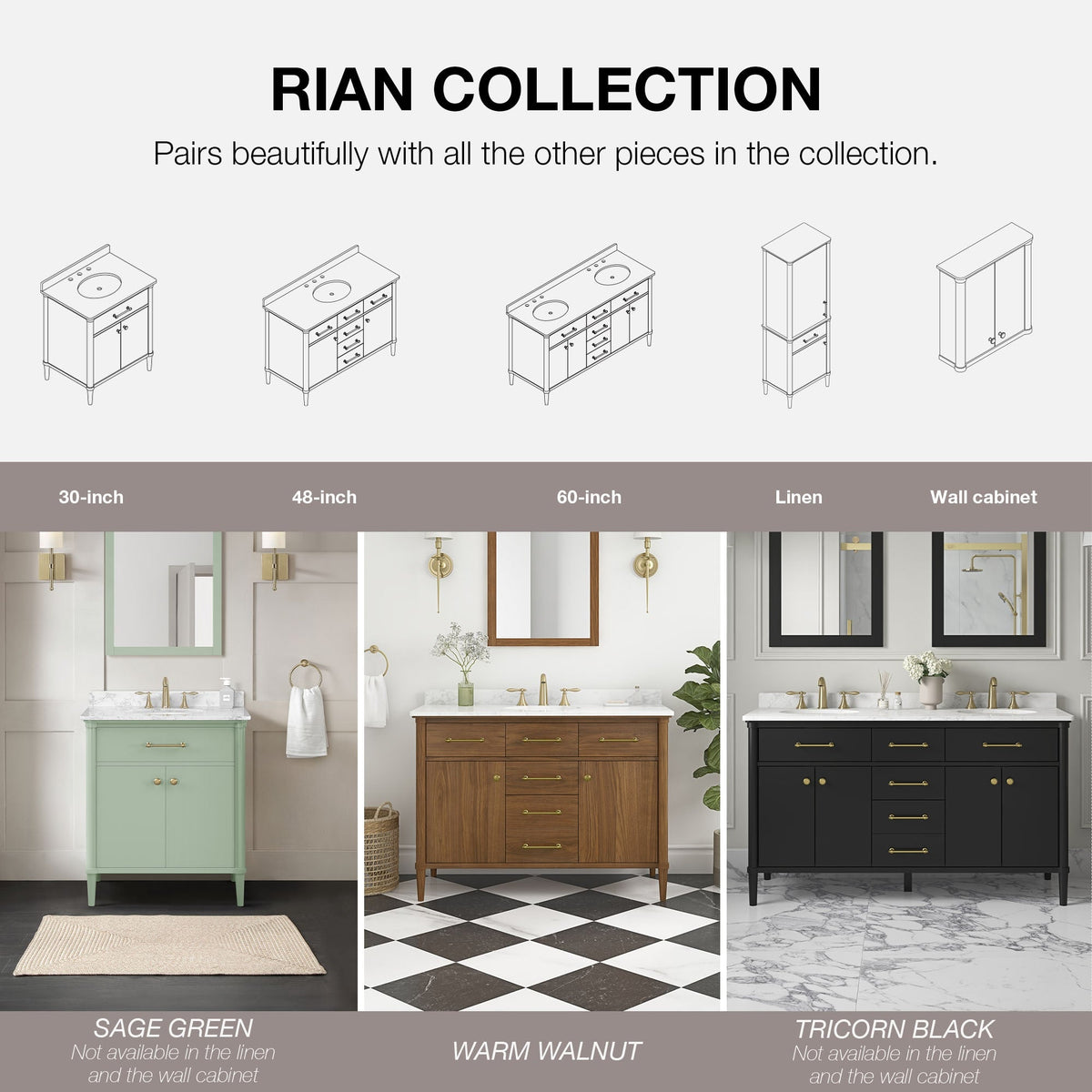allen + roth Rian 22-in x 24-in x 7-in Walnut Soft Close Bathroom Wall Cabinet