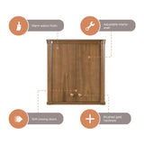 allen + roth Rian 22-in x 24-in x 7-in Walnut Soft Close Bathroom Wall Cabinet