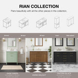 allen + roth Rian 24-in x 72-in x 16-in Walnut Wood Freestanding Soft Close Linen Cabinet