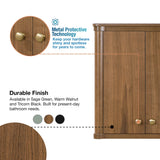 allen + roth Rian 22-in x 24-in x 7-in Walnut Soft Close Bathroom Wall Cabinet