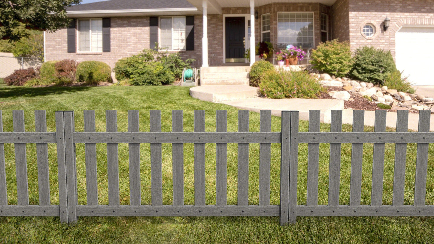 Natures Composites Composite Fence and Gate Picket - Square Top - Slate Grey - 3/8in. x 5in. x 5 3/4ft. (7-Pack)