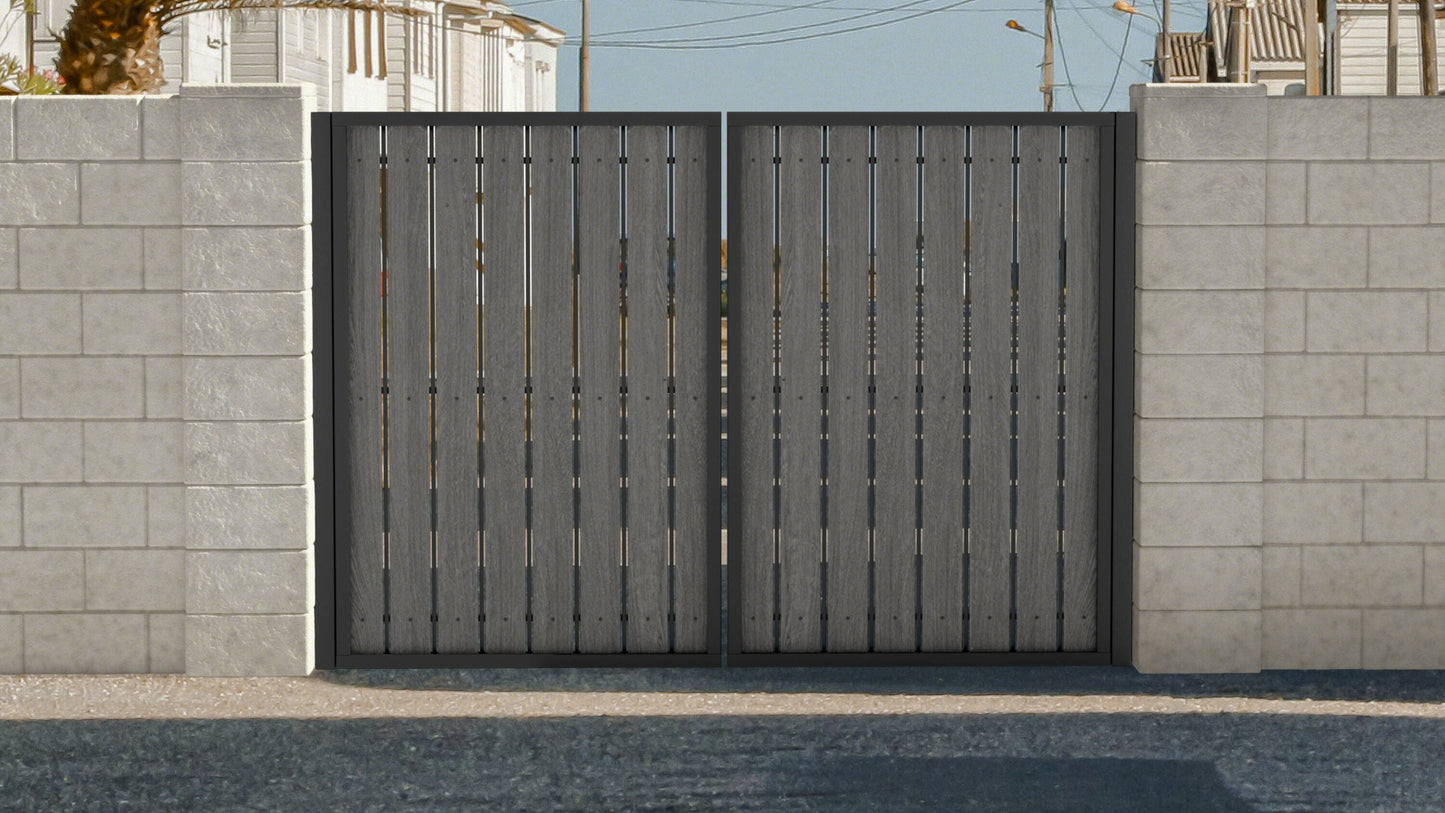 Natures Composites Composite Fence and Gate Picket - Square Top - Slate Grey - 3/8in. x 3.5in. x 5 3/4ft. (10-Pack)