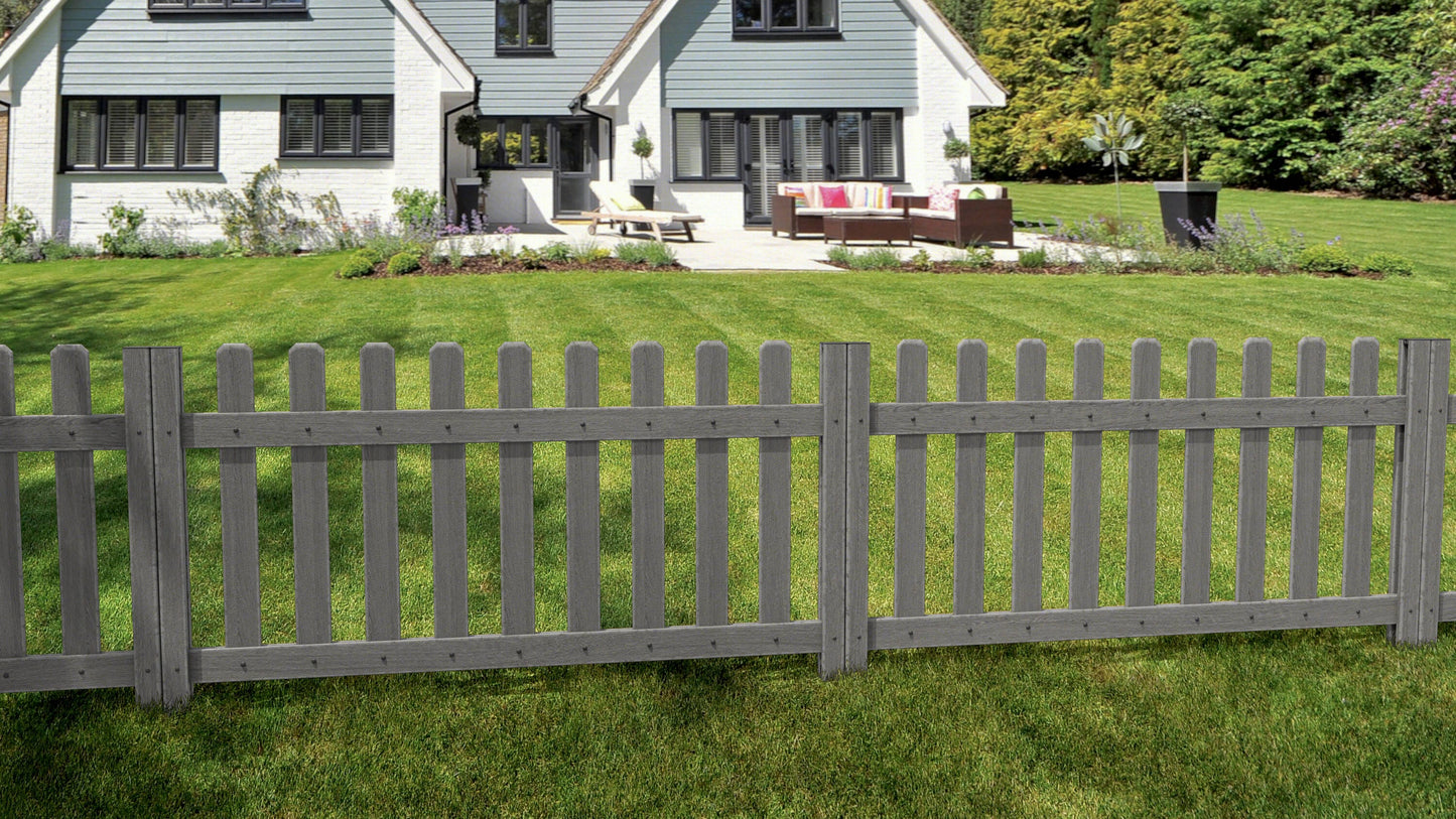 Natures Composites Composite Fence and Gate Picket - Dog Ear - Slate Grey - 3/8in. x 3.5in. x 5 3/4ft. (10-Pack)
