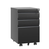 GZMR 3 Drawer File Cabinet Black 3-Drawer 14.57-in File Cabinet