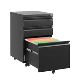 GZMR 3 Drawer File Cabinet Black 3-Drawer 14.57-in File Cabinet