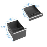 GZMR 3 Drawer File Cabinet Black 3-Drawer 14.57-in File Cabinet
