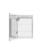 WELLFOR 20-in x 28-in Lighted LED Fog Free Surface Mount Silver Mirrored Soft Close Medicine Cabinet