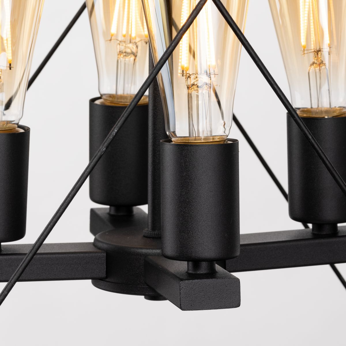 Progress Lighting Briarwood 4-Light Textured Black Farmhouse Rectangle Medium Hanging Pendant Light