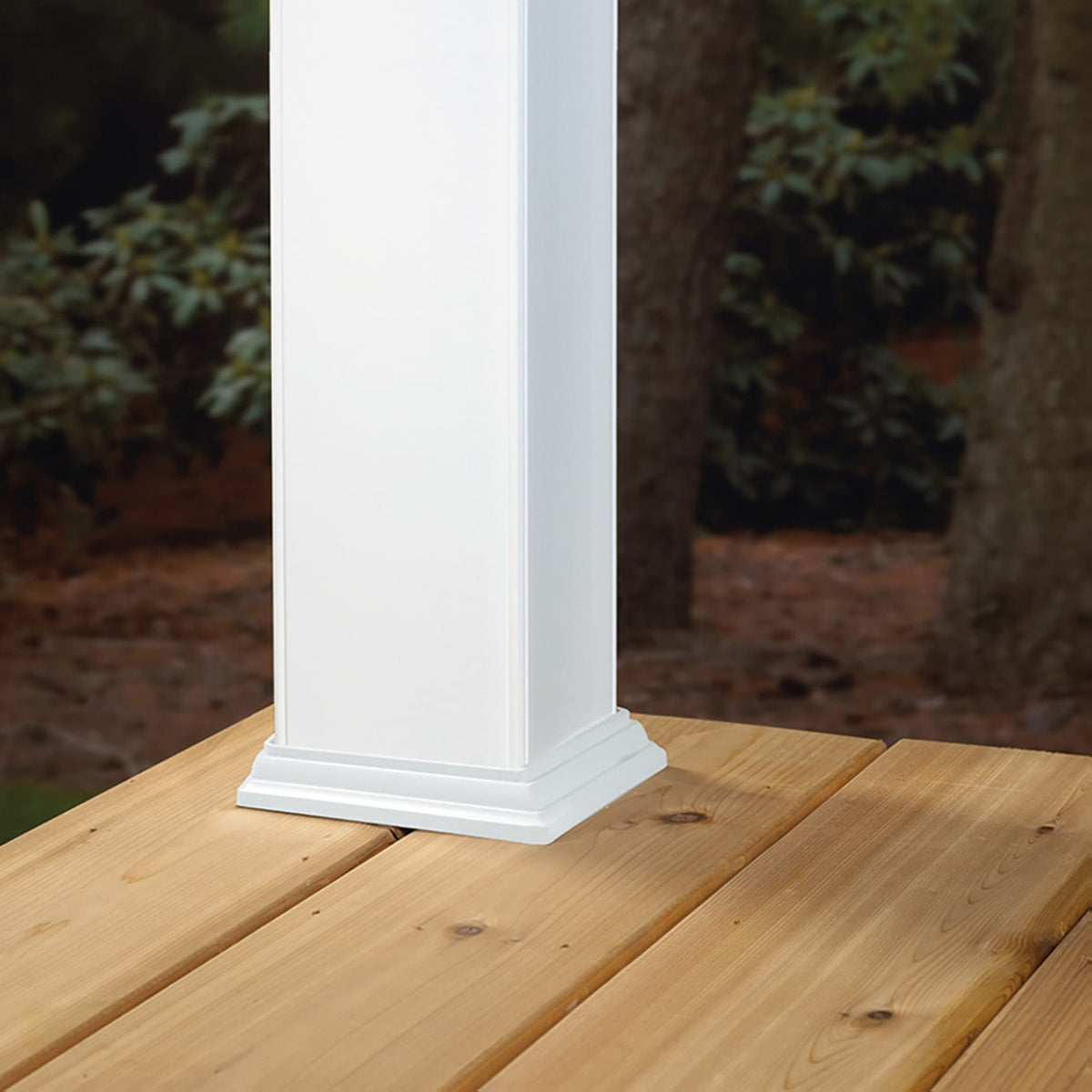 Deckorators 4-in x 4-in White Composite Deck Post Base Trim