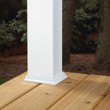 Deckorators 4-in x 4-in x 3-ft White Composite Deck Post Sleeve