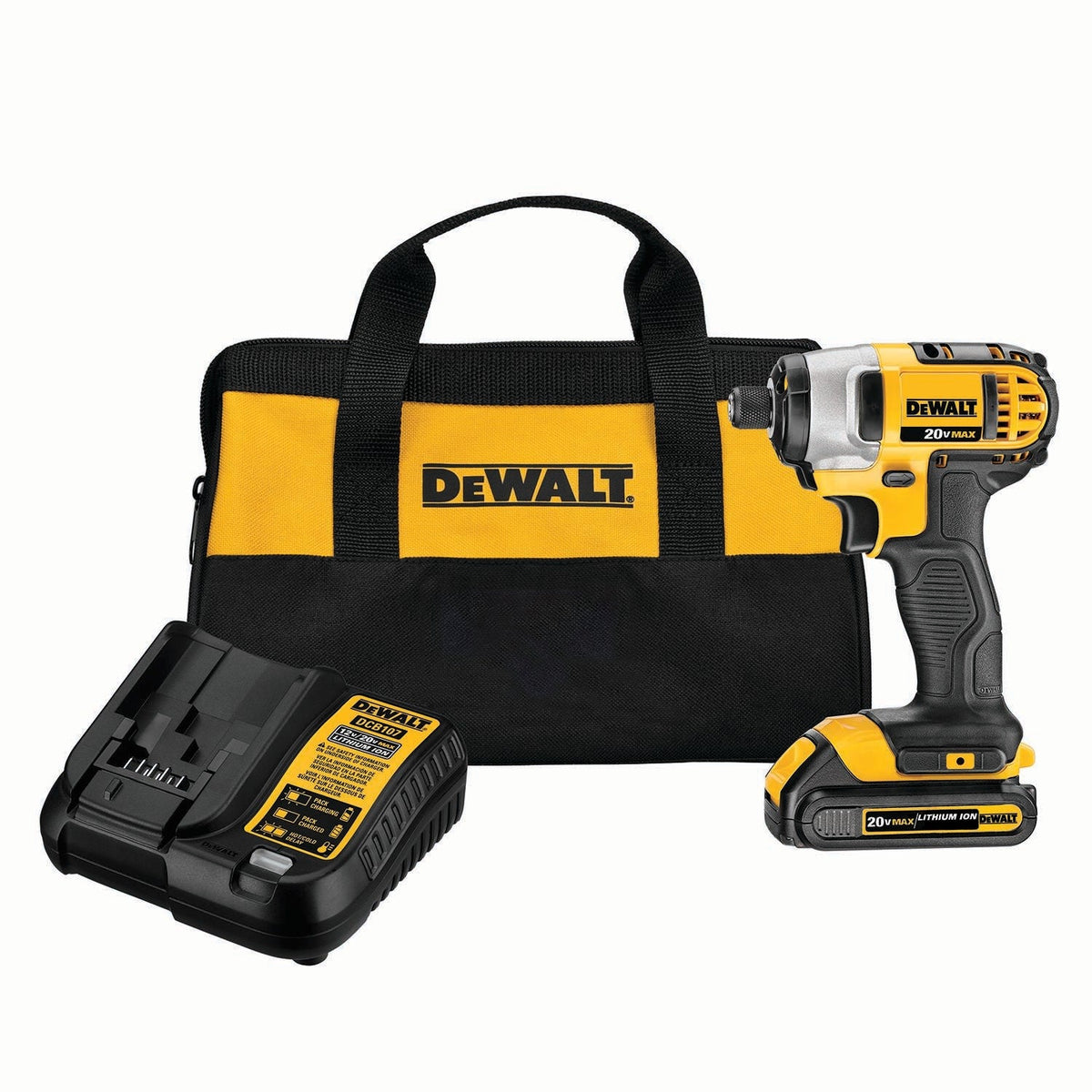 DEWALT 20-Volt MAX Variable Speed Cordless Impact Driver Kit, 1/4-in Hex, 1 Battery & Charger Included (DCF885C1)