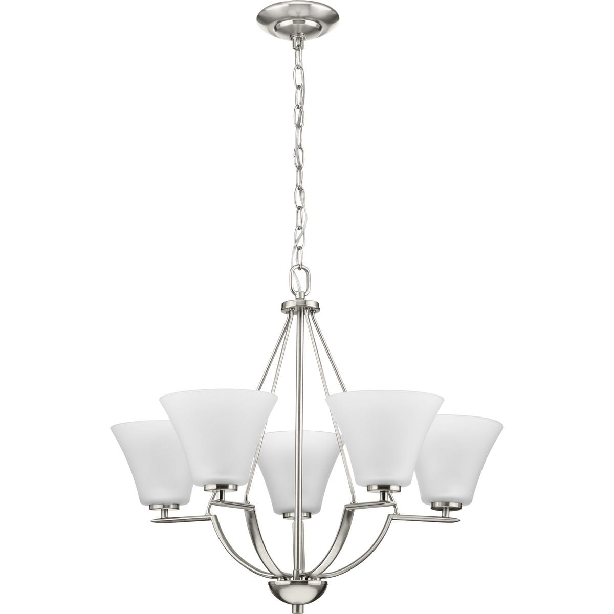 Progress Lighting Bravo 5-Light Brushed Nickel Transitional Chandelier