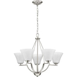 Progress Lighting Bravo 5-Light Brushed Nickel Transitional Chandelier