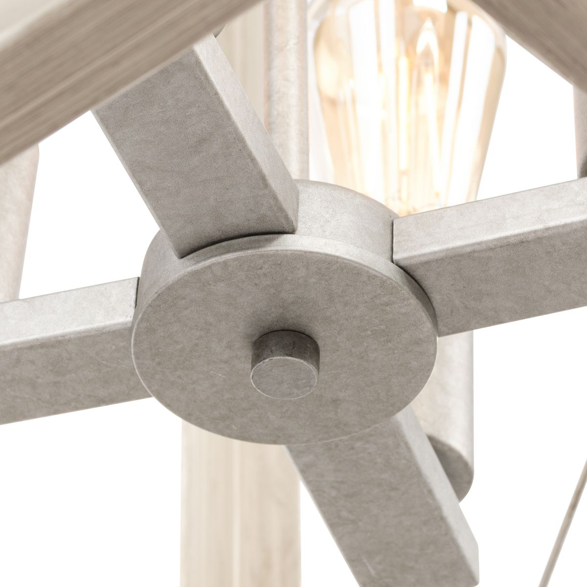 Progress Lighting Briarwood 4-Light Gray Farmhouse Chandelier