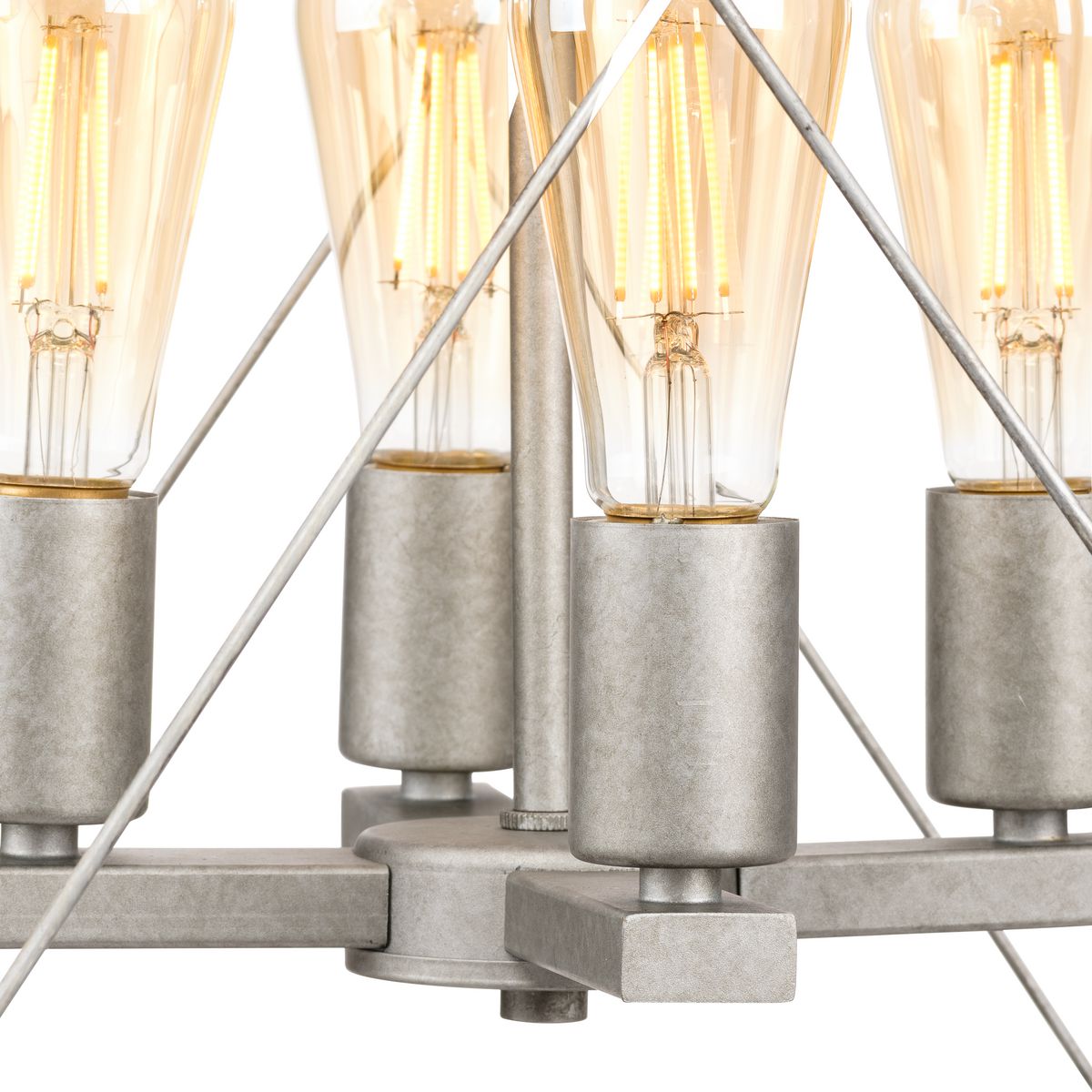 Progress Lighting Briarwood 4-Light Gray Farmhouse Chandelier