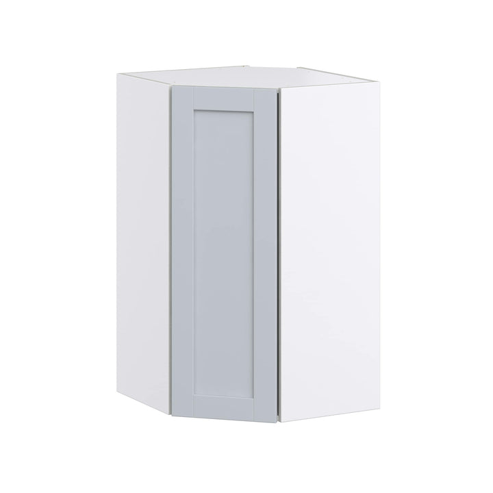 Hugo&Borg Charlesberg 24-in W x 40-in H x 14-in D Gray Diagonal Corner Wall Fully Assembled Cabinet (Recessed Panel Shaker Style)