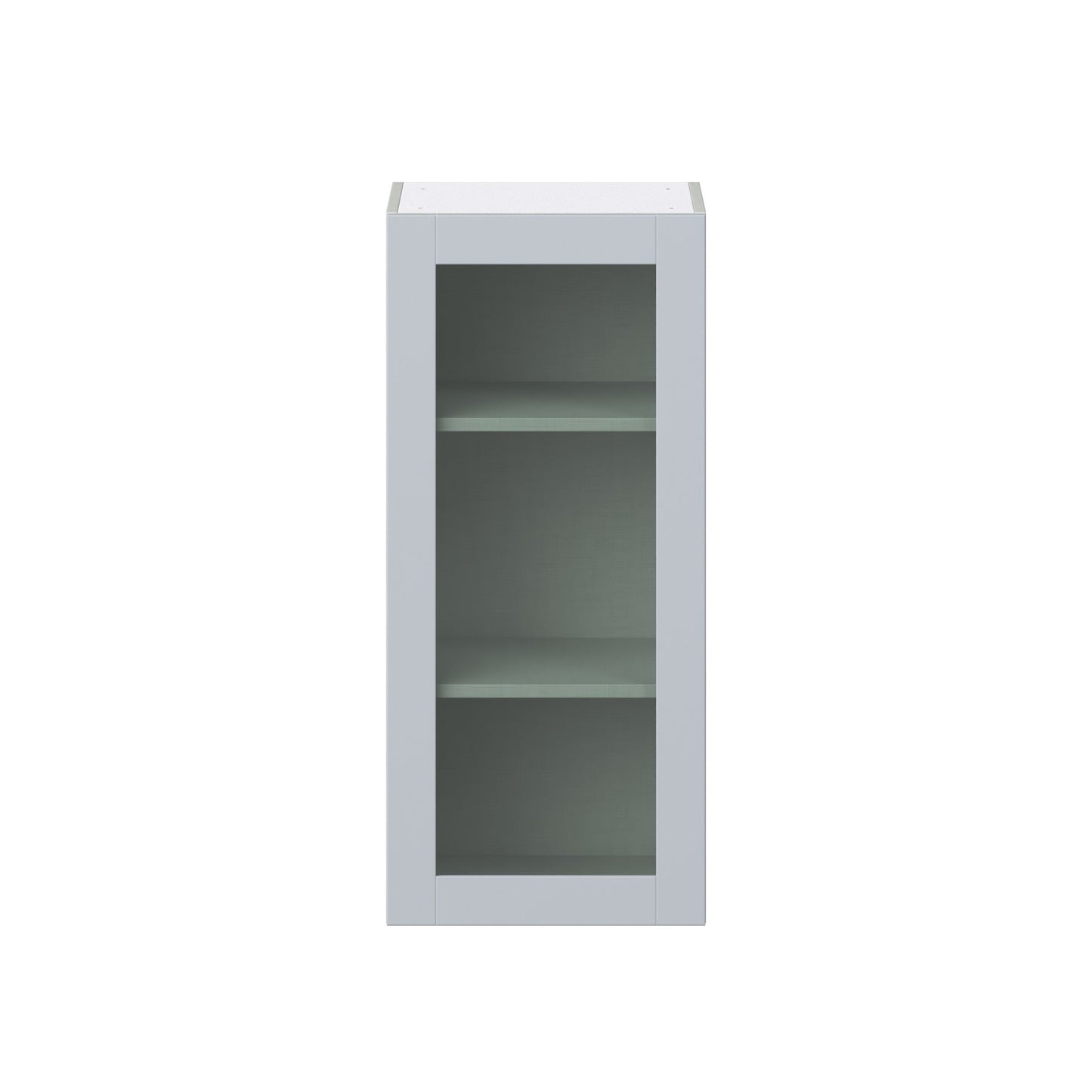 Hugo&Borg Charlesberg 18-in W x 40-in H x 14-in D Gray Wall Fully Assembled Cabinet (Recessed Panel Glass Door Style)