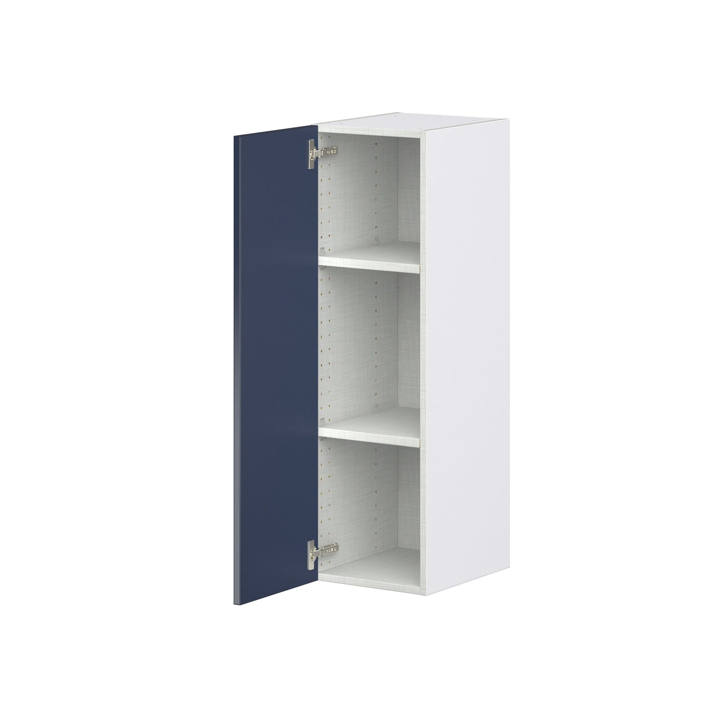 Hugo&Borg Lorette 12-in W x 40-in H x 14-in D Navy Blue Wall Fully Assembled Cabinet (Recessed Panel Shaker Door Style)
