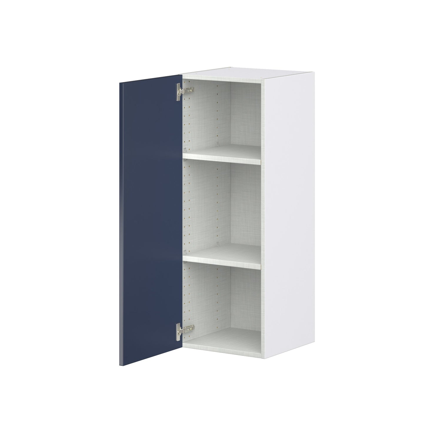 Hugo&Borg Lorette 15-in W x 40-in H x 14-in D Navy Blue Wall Fully Assembled Cabinet (Recessed Panel Shaker Door Style)