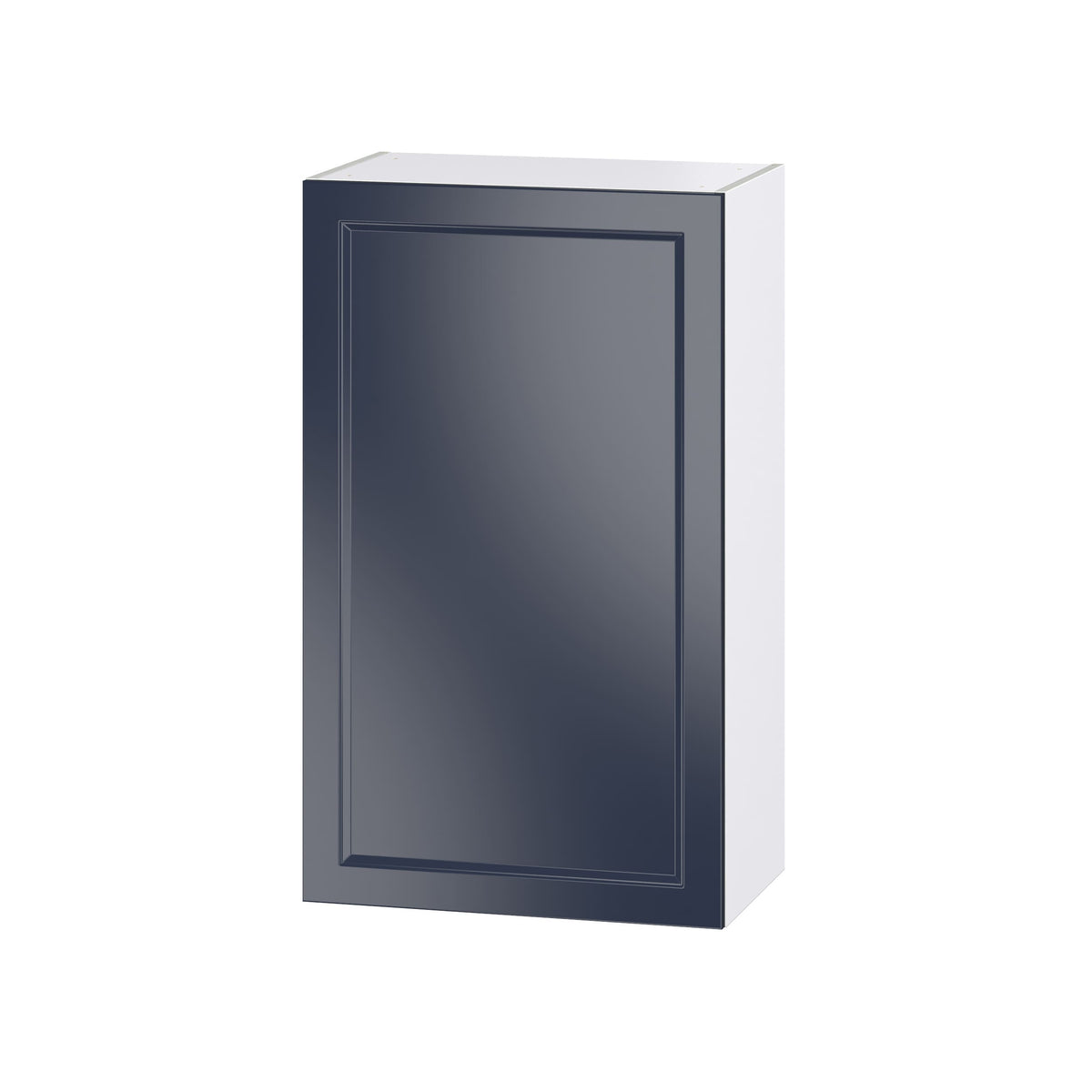 Hugo&Borg Lorette 24-in W x 40-in H x 14-in D Navy Blue Wall Fully Assembled Cabinet (Recessed Panel Shaker Door Style)