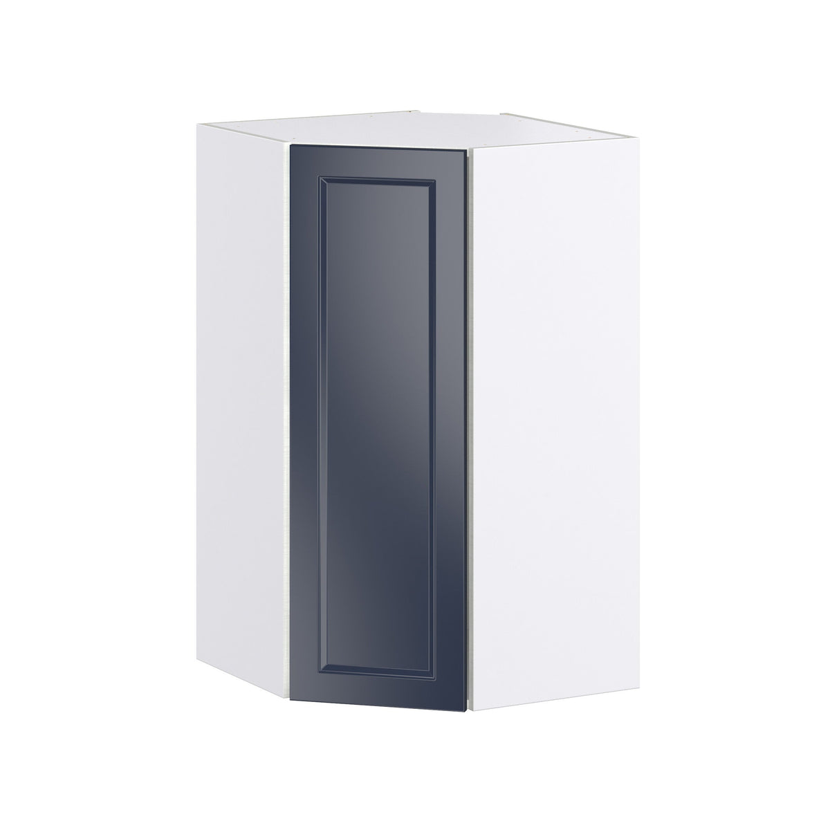 Hugo&Borg Lorette 24-in W x 40-in H x 14-in D Navy Blue Diagonal Corner Wall Fully Assembled Cabinet (Recessed Panel Shaker Style)