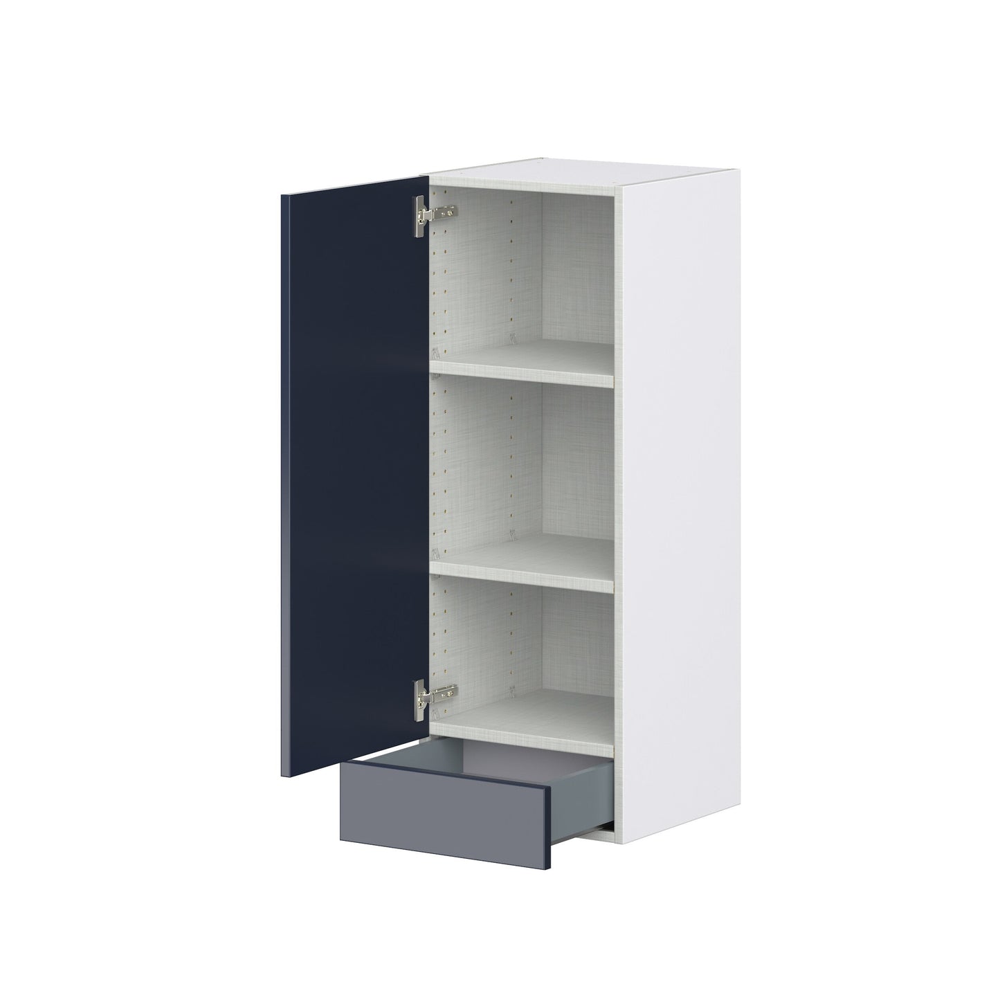 Hugo&Borg Lorette 15-in W x 40-in H x 14-in D Navy Blue 1-Drawer Wall Fully Assembled Cabinet (Recessed Panel Shaker Style)