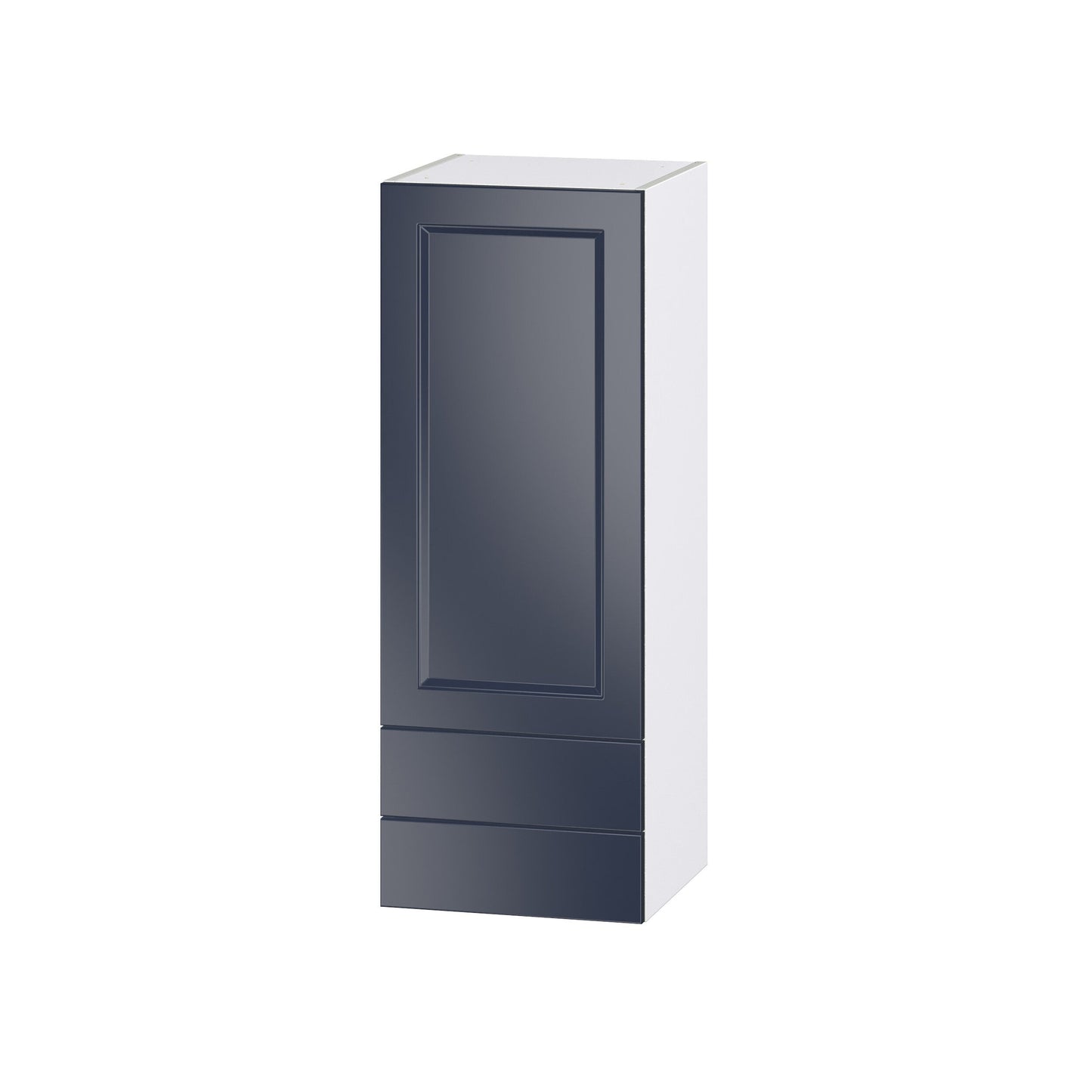 Hugo&Borg Lorette 15-in W x 40-in H x 14-in D Navy Blue 2-Drawers Wall Fully Assembled Cabinet (Recessed Panel Shaker Style)