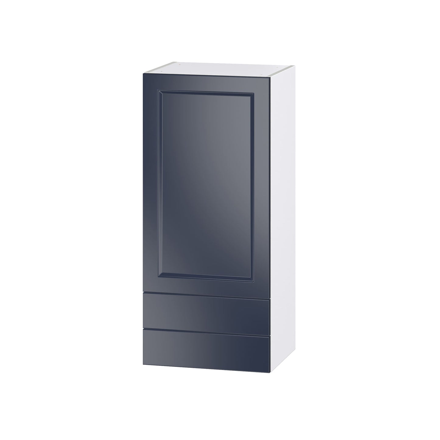 Hugo&Borg Lorette 18-in W x 40-in H x 14-in D Navy Blue 2-Drawers Wall Fully Assembled Cabinet (Recessed Panel Shaker Style)