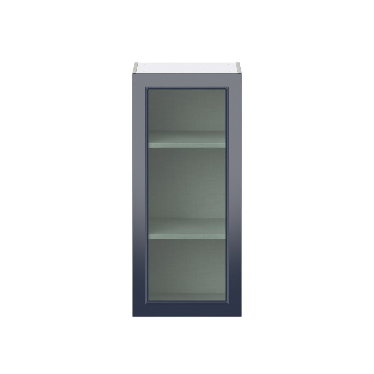 Hugo&Borg Lorette 18-in W x 40-in H x 14-in D Navy Blue Wall Fully Assembled Cabinet (Recessed Panel Shaker Door Style)