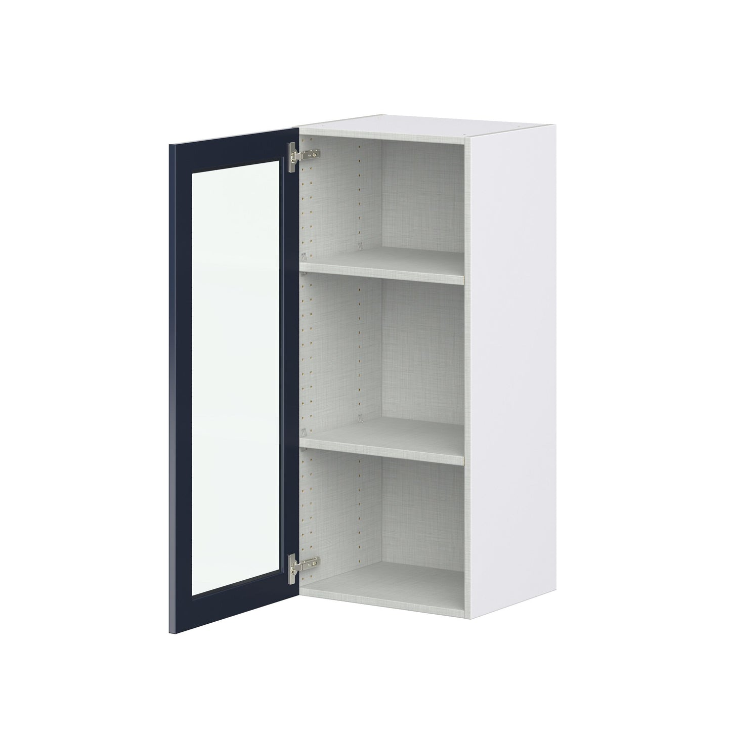 Hugo&Borg Lorette 18-in W x 40-in H x 14-in D Navy Blue Wall Fully Assembled Cabinet (Recessed Panel Shaker Door Style)
