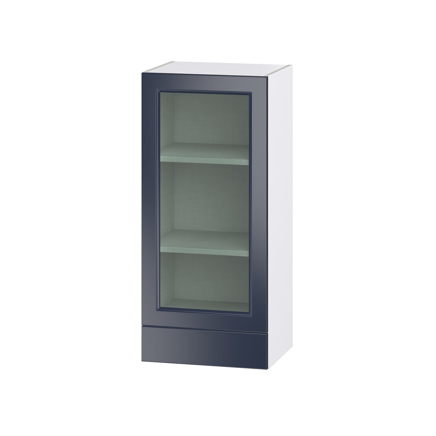 Hugo&Borg Lorette 18-in W x 40-in H x 14-in D Navy Blue 1-Drawer Wall Fully Assembled Cabinet (Recessed Panel Shaker Style)
