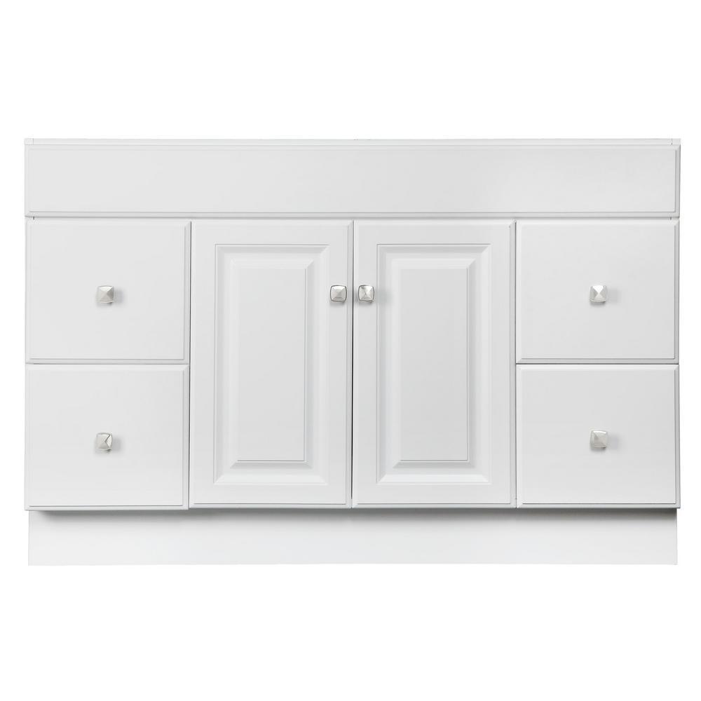 Wyndham 48 in. W x 21 in. H Bathroom Vanity Cabinet Only in White Semi-Gloss