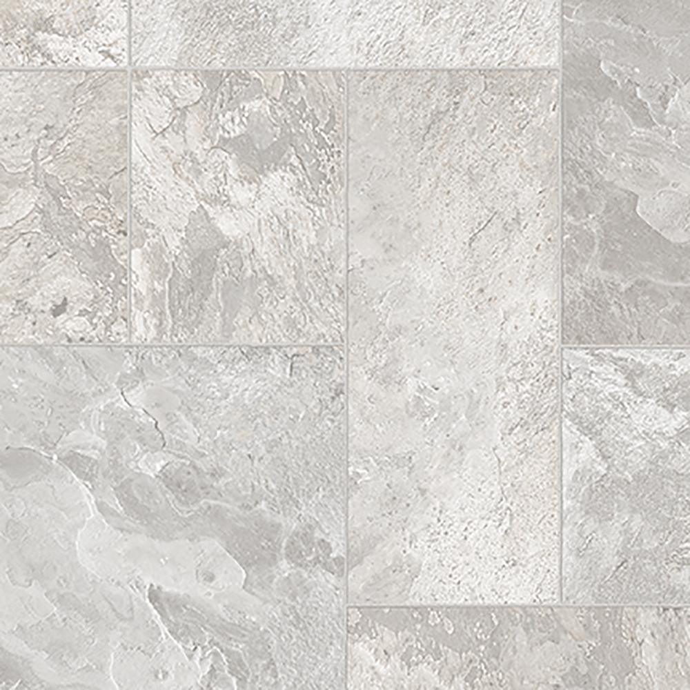 IVC Keaton Grey Stone Residential Vinyl Sheet, Sold by 13.2 ft. Wide x Custom Length - Super Arbor