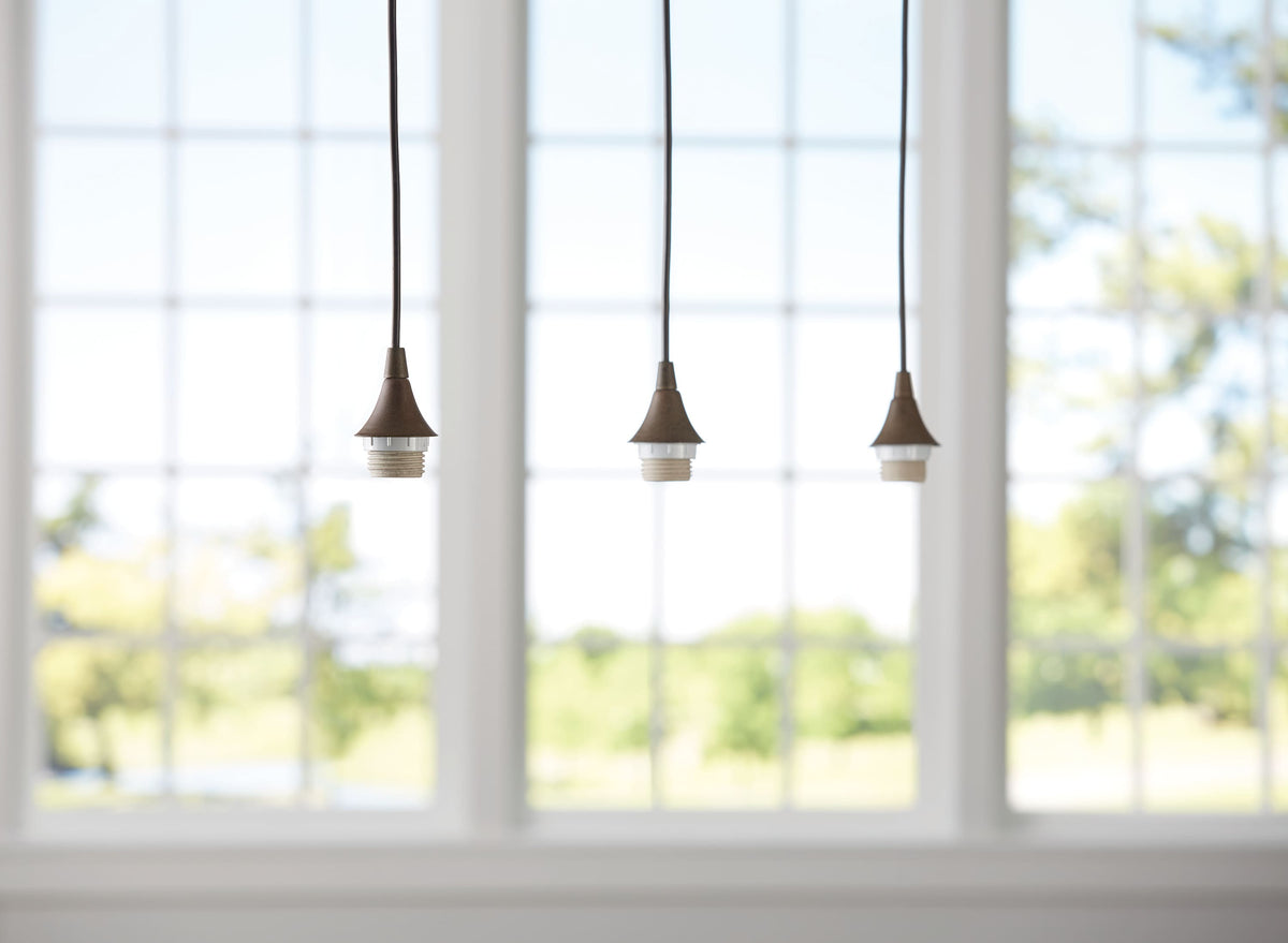 Portfolio Bronze Transitional Linear Pendant Light, 36-in Wide, 3-Light