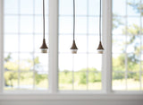 Portfolio Bronze Transitional Linear Pendant Light, 36-in Wide, 3-Light