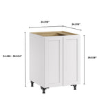 Whalen CLICK-IT Enfield 24-in W x 34.5-in H x 24-in D Classic White Birch Base Ready To Assemble Plywood Cabinet (Raised Panel Shaker Door Style)