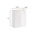 Whalen CLICK-IT Enfield 24-in W x 30-in H x 12-in D Classic White Birch Wall Ready To Assemble Plywood Cabinet (Raised Panel Shaker Door Style)